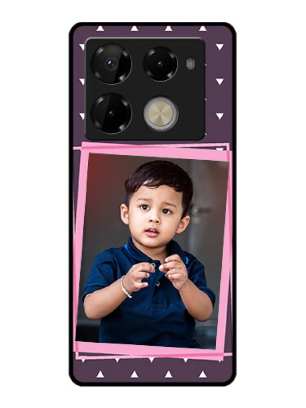 Custom Infinix Note 40 Pro 5G Custom Glass Phone Case - Triangle Pattern Dotted Design