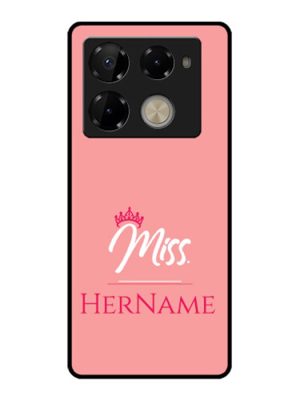 Custom Infinix Note 40 Pro 5G Custom Glass Phone Case - Mrs With Name Design