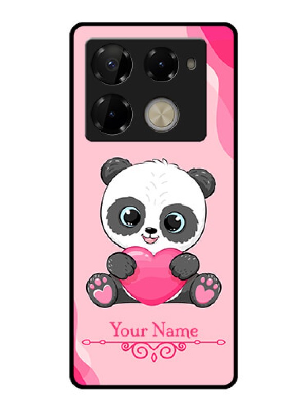 Custom Infinix Note 40 Pro 5G Custom Glass Phone Case - Cute Panda Design