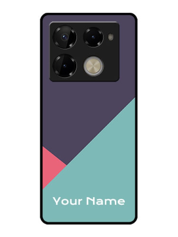 Custom Infinix Note 40 Pro 5G Custom Glass Phone Case - Tri Color Abstract Design