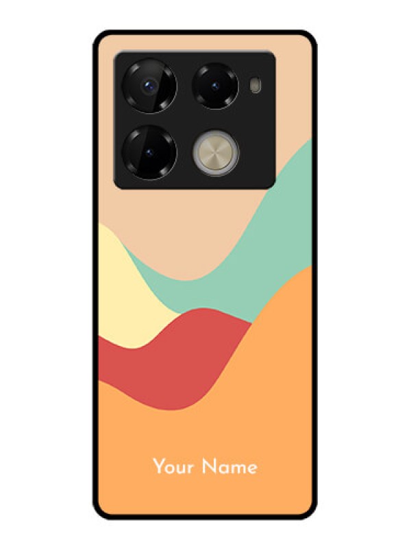 Custom Infinix Note 40 Pro 5G Custom Glass Phone Case - Ocean Waves Multi - Colour Design