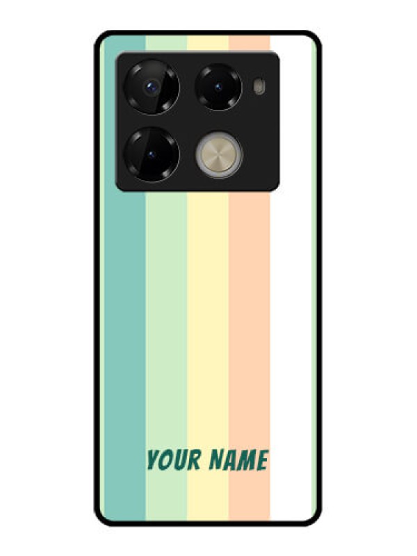 Custom Infinix Note 40 Pro 5G Custom Glass Phone Case - Multi - Colour Stripes Design