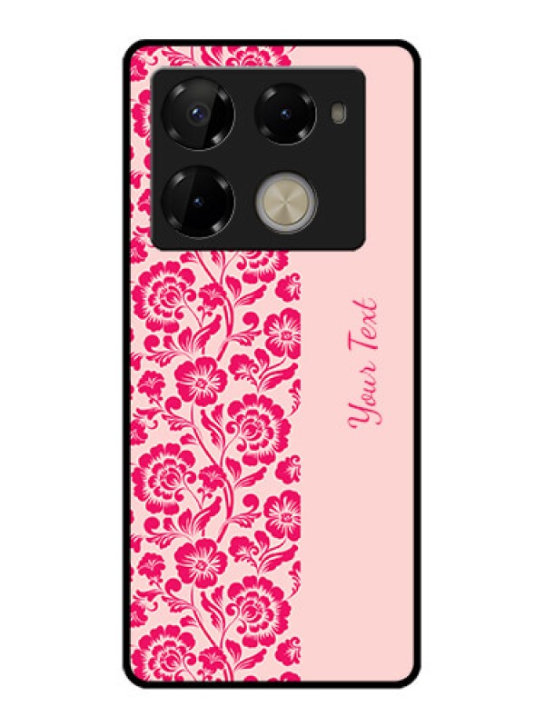 Custom Infinix Note 40 Pro 5G Custom Glass Phone Case - Attractive Floral Pattern Design