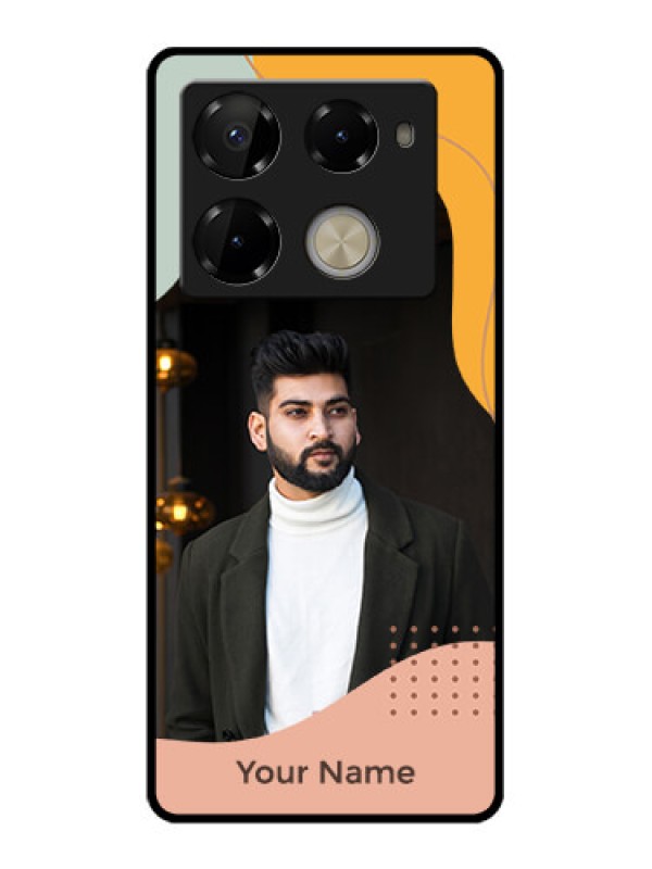 Custom Infinix Note 40 Pro 5G Custom Glass Phone Case - Tri - Coloured Overlay Design