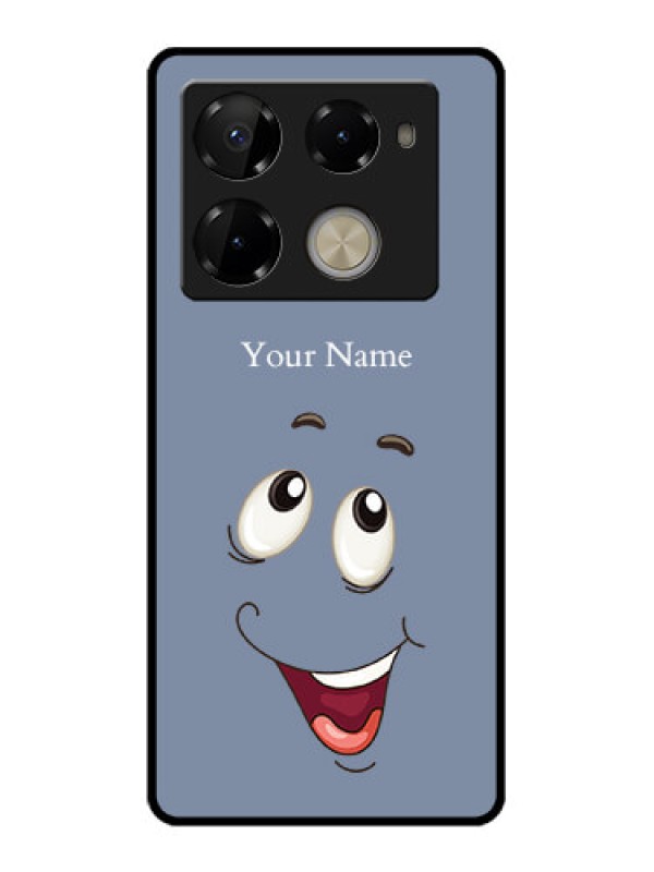 Custom Infinix Note 40 Pro 5G Custom Glass Phone Case - Laughing Cartoon Face Design