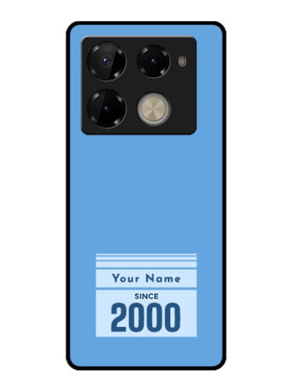 Custom Infinix Note 40 Pro 5G Custom Glass Phone Case - Custom Year Of Birth Design