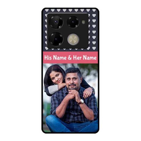 Infinix Note 40 Pro Plus 5G Custom Glass Phone Case - Love Symbols Design