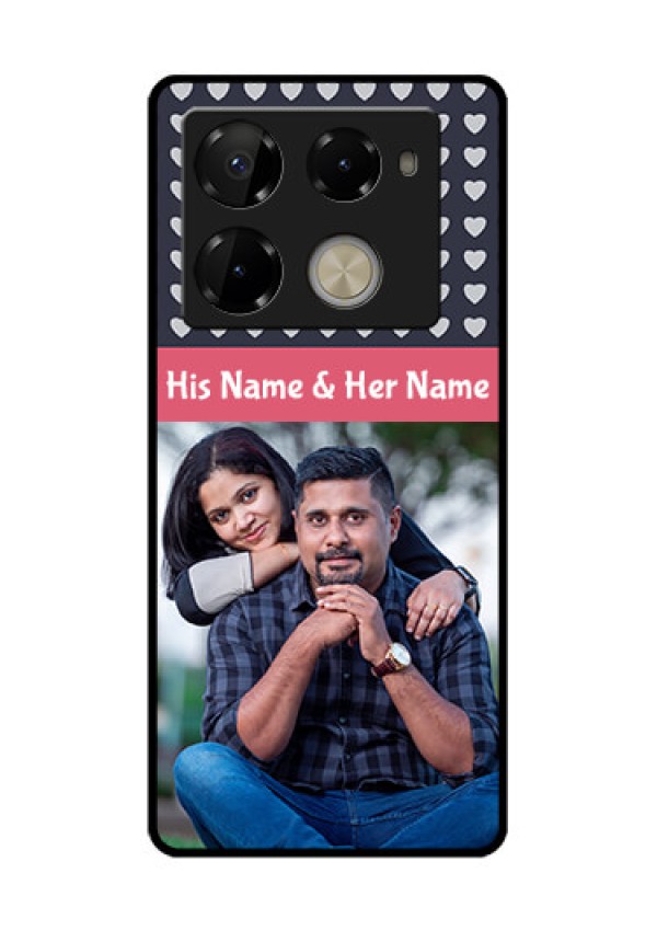 Infinix Note 40 Pro Plus 5G Custom Glass Phone Case - Love Symbols Design