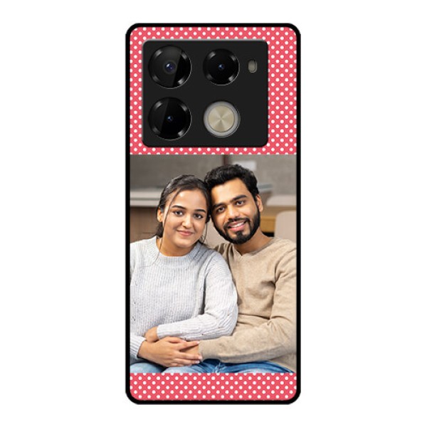 Infinix Note 40 Pro Plus 5G Custom Glass Phone Case - White Dotted Design