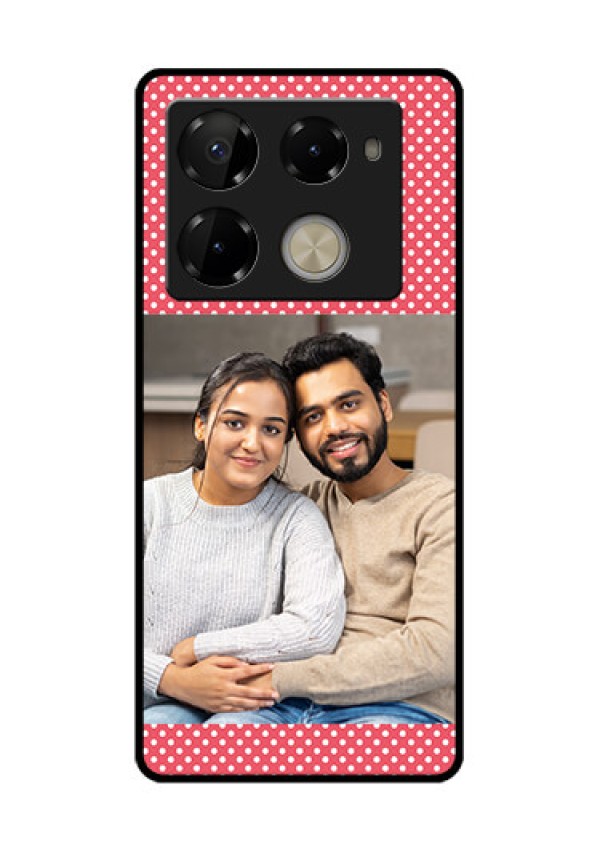 Infinix Note 40 Pro Plus 5G Custom Glass Phone Case - White Dotted Design