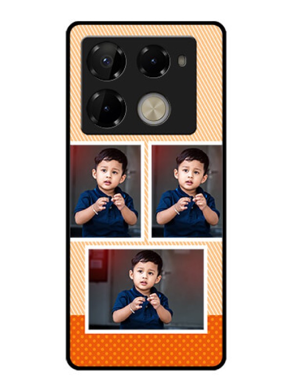 Custom Infinix Note 40 Pro Plus 5G Custom Glass Phone Case - Bulk Photos Upload Design