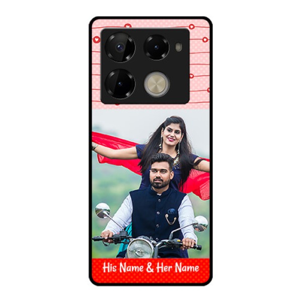 Infinix Note 40 Pro Plus 5G Custom Glass Phone Case - Red Pattern Case Design Infinix Note 40 Pro Plus 5G Custom Glass Phone Case - Red Pattern Case Design