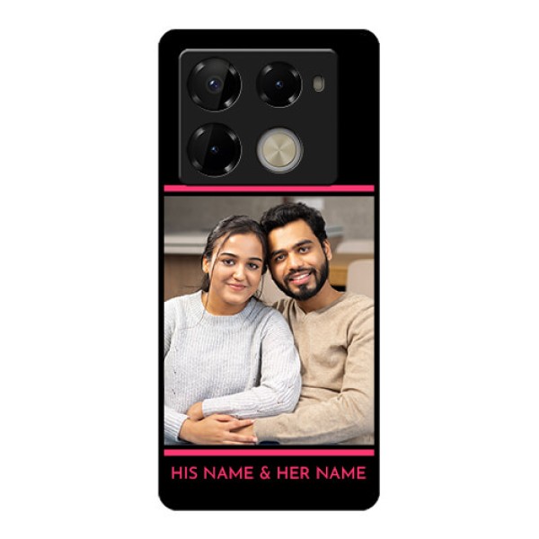 Infinix Note 40 Pro Plus 5G Custom Glass Phone Case - With Add Text Design