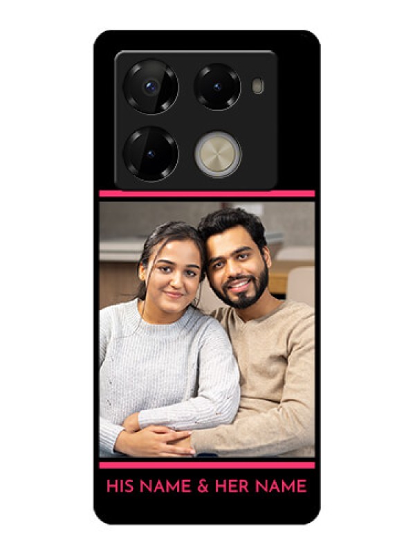 Custom Infinix Note 40 Pro Plus 5G Custom Glass Phone Case - With Add Text Design