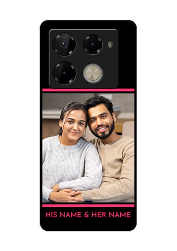 Infinix Note 40 Pro Plus 5G Custom Glass Phone Case - With Add Text Design