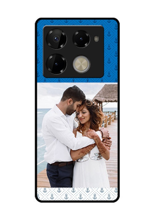 Infinix Note 40 Pro Plus 5G Custom Glass Phone Case - Blue Anchors Design