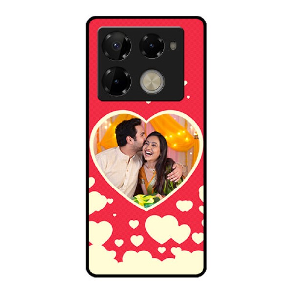 Infinix Note 40 Pro Plus 5G Custom Glass Phone Case - Love Symbols Phone Cover Design