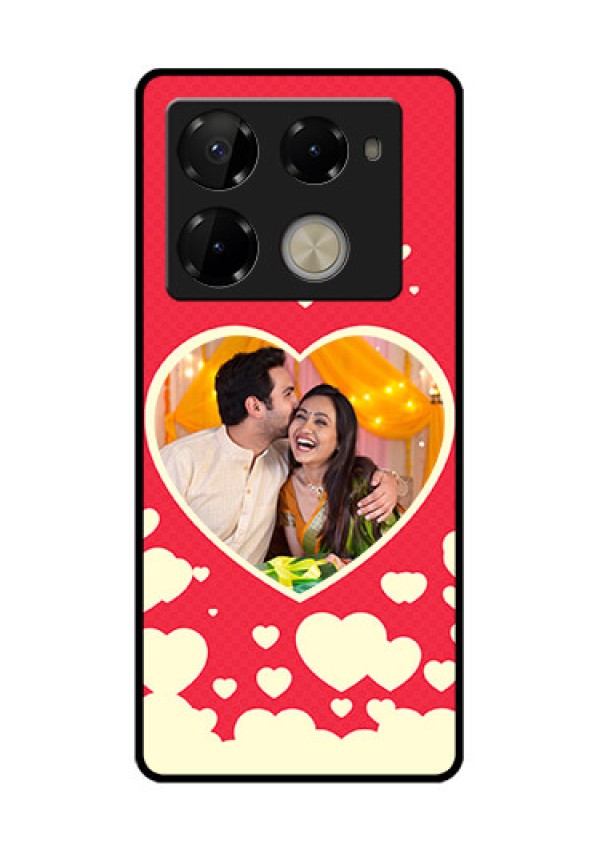 Infinix Note 40 Pro Plus 5G Custom Glass Phone Case - Love Symbols Phone Cover Design