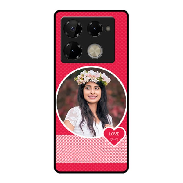 Infinix Note 40 Pro Plus 5G Custom Glass Phone Case - Pink Color Pattern Design