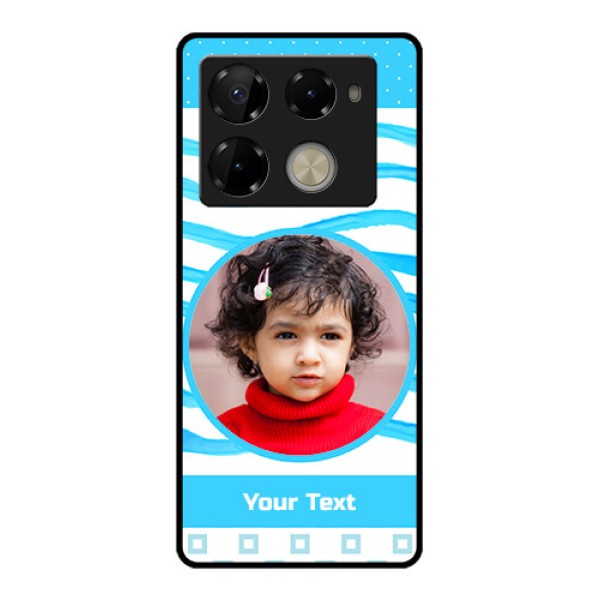 Infinix Note 40 Pro Plus 5G Custom Glass Phone Case - Simple Blue Case Design Infinix Note 40 Pro Plus 5G Custom Glass Phone Case - Simple Blue Case Design