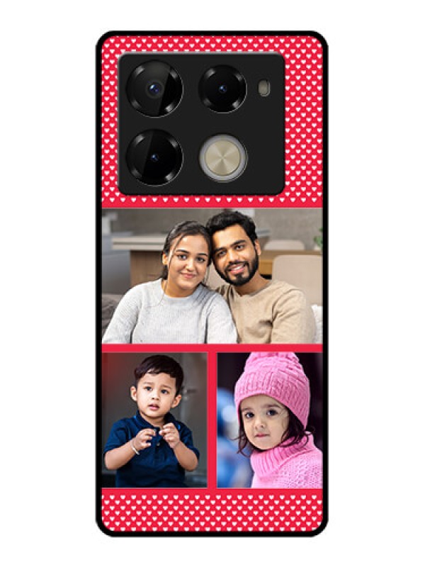 Custom Infinix Note 40 Pro Plus 5G Custom Glass Phone Case - Bulk Photo Upload Design