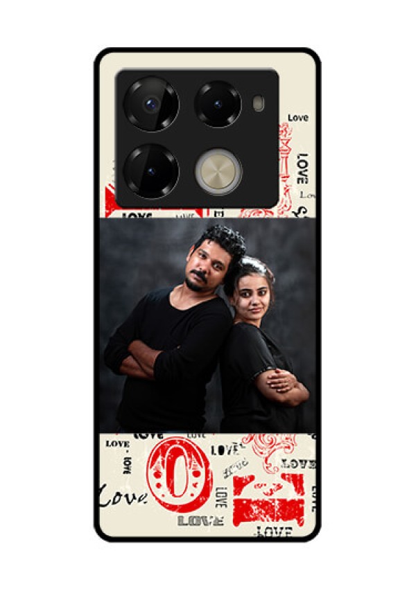 Infinix Note 40 Pro Plus 5G Custom Glass Phone Case - Trendy Love Design Case
