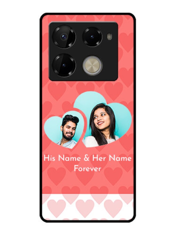 Custom Infinix Note 40 Pro Plus 5G Custom Glass Phone Case - Couple Pic Upload Design