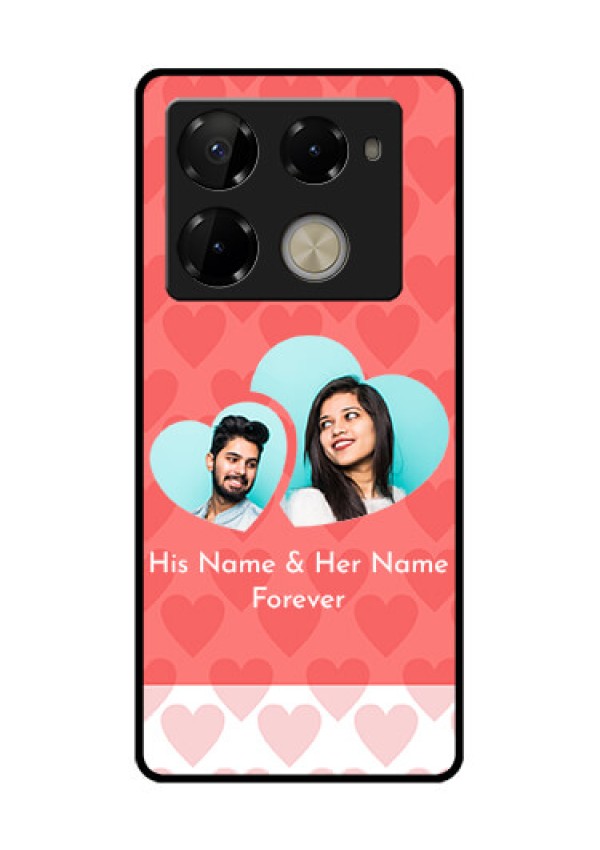 Infinix Note 40 Pro Plus 5G Custom Glass Phone Case - Couple Pic Upload Design