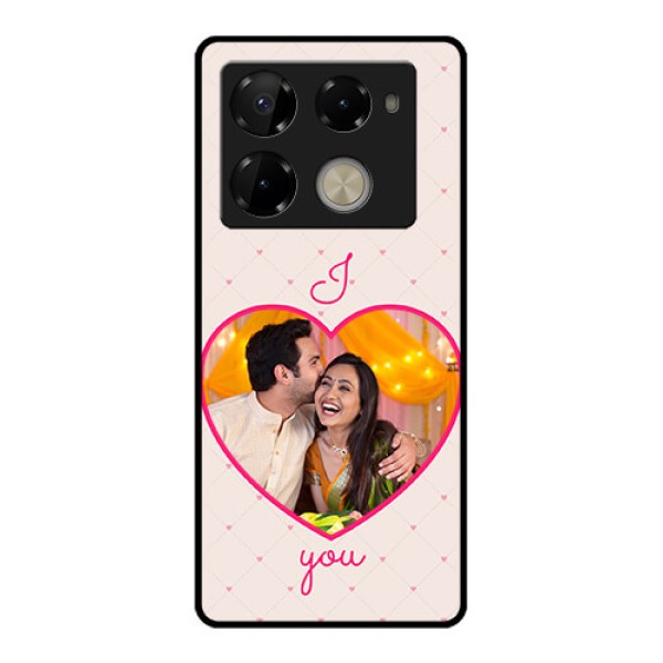 Infinix Note 40 Pro Plus 5G Custom Glass Phone Case - Heart Shape Design
