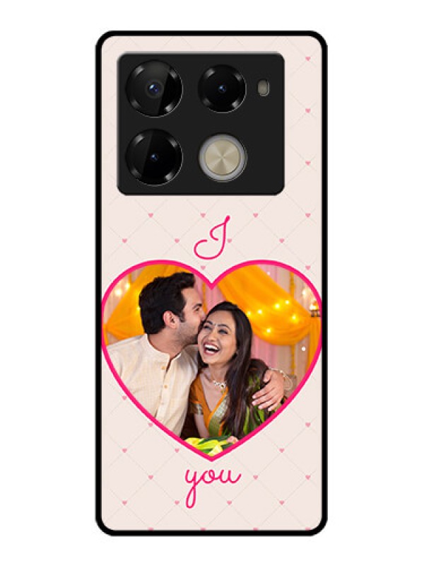Custom Infinix Note 40 Pro Plus 5G Custom Glass Phone Case - Heart Shape Design