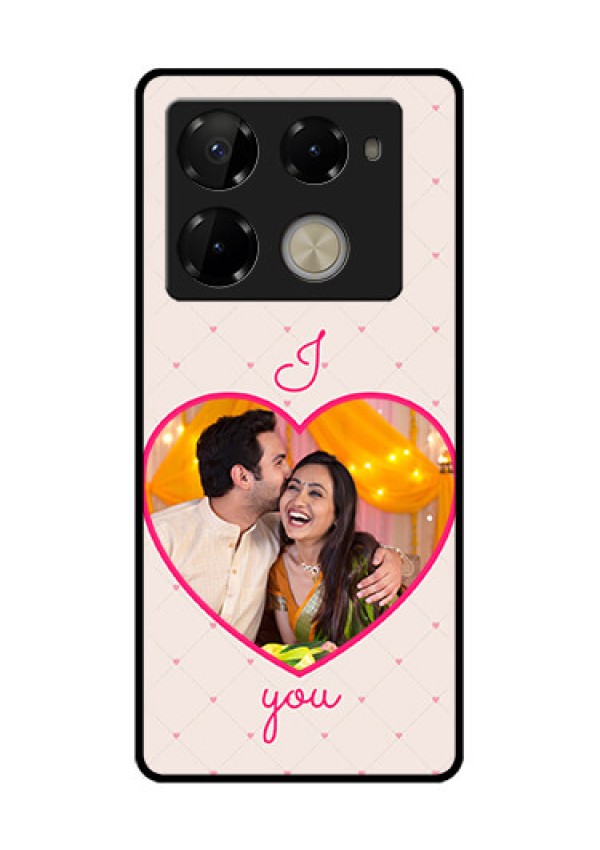 Infinix Note 40 Pro Plus 5G Custom Glass Phone Case - Heart Shape Design