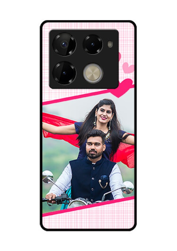 Infinix Note 40 Pro Plus 5G Custom Glass Phone Case - Love Shape Heart Design