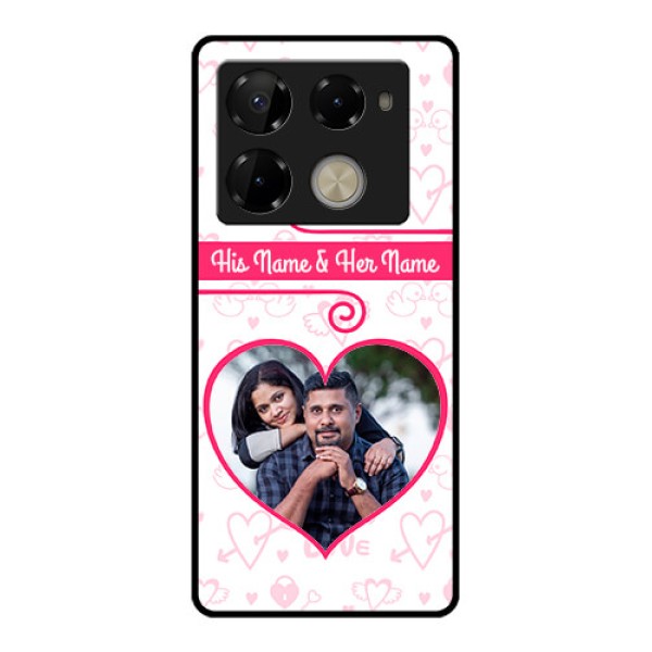 Infinix Note 40 Pro Plus 5G Custom Glass Phone Case - Heart Shape Love Design Infinix Note 40 Pro Plus 5G Custom Glass Phone Case - Heart Shape Love Design