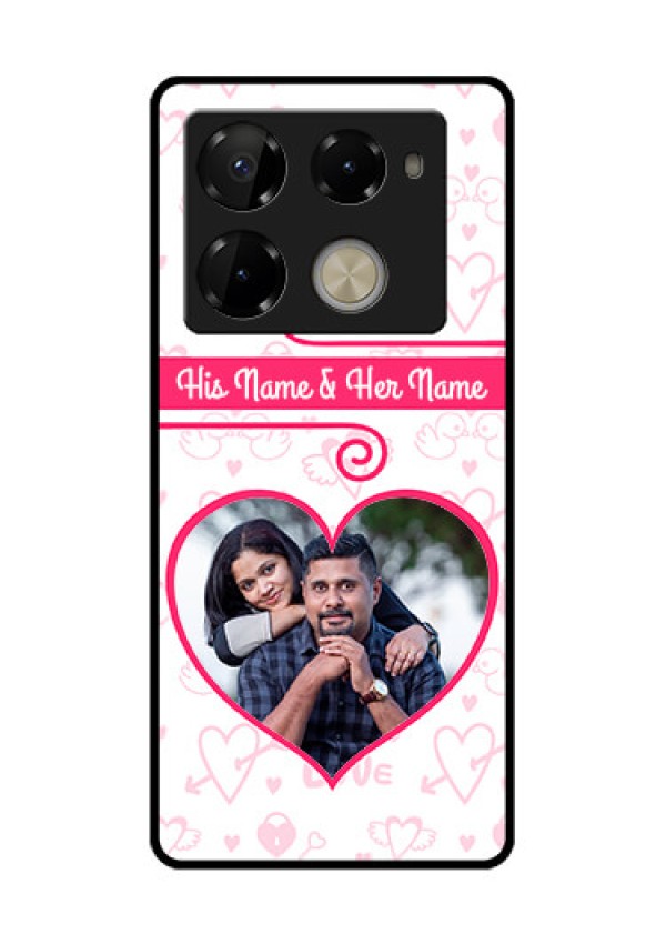 Infinix Note 40 Pro Plus 5G Custom Glass Phone Case - Heart Shape Love Design