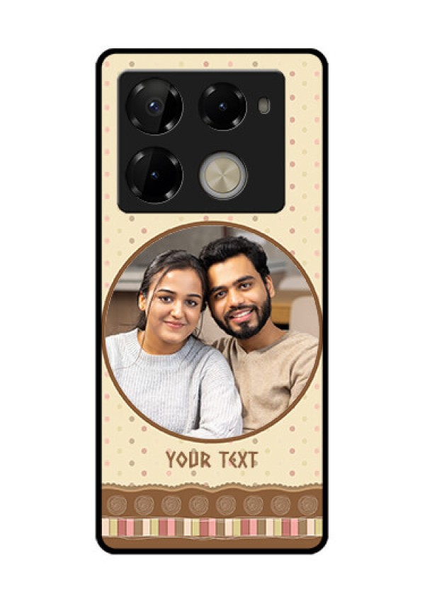 Infinix Note 40 Pro Plus 5G Custom Glass Phone Case - Brown Dotted Mobile Case Design