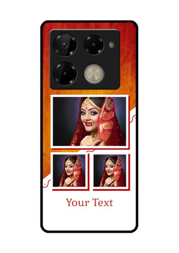 Infinix Note 40 Pro Plus 5G Custom Glass Phone Case - Wedding Memories Design