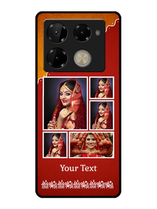 Custom Infinix Note 40 Pro Plus 5G Custom Glass Phone Case - Wedding Pic Upload Design