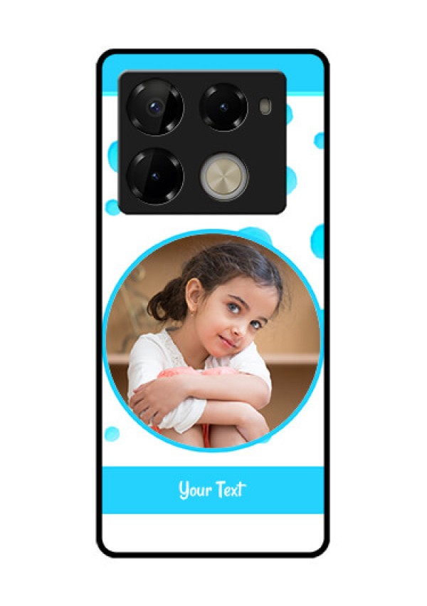 Infinix Note 40 Pro Plus 5G Custom Glass Phone Case - Blue Bubbles Pattern Design