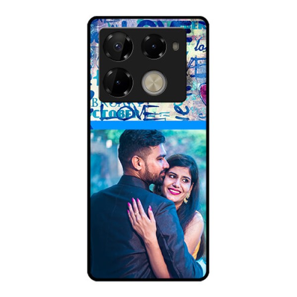 Infinix Note 40 Pro Plus 5G Custom Glass Phone Case - Colorful Love Design