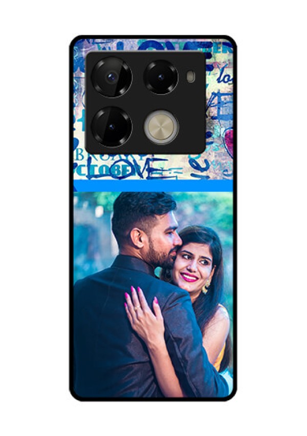 Infinix Note 40 Pro Plus 5G Custom Glass Phone Case - Colorful Love Design