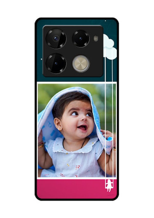 Infinix Note 40 Pro Plus 5G Custom Glass Phone Case - Cute Girl With Cloud Design