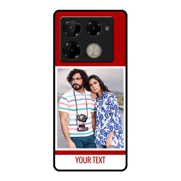 Infinix Note 40 Pro Plus 5G Custom Glass Phone Case - Red Color Design
