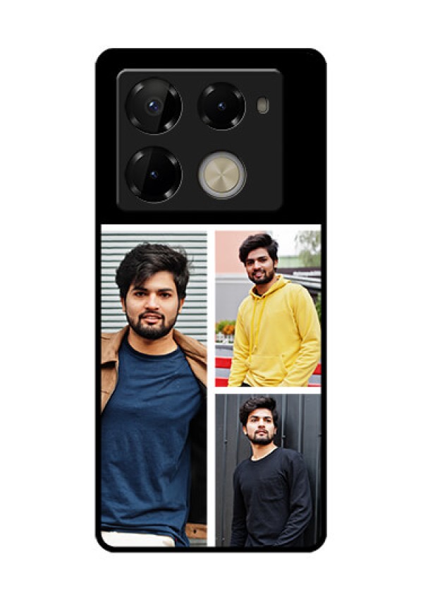 Infinix Note 40 Pro Plus 5G Custom Glass Phone Case - Upload Multiple Picture Design