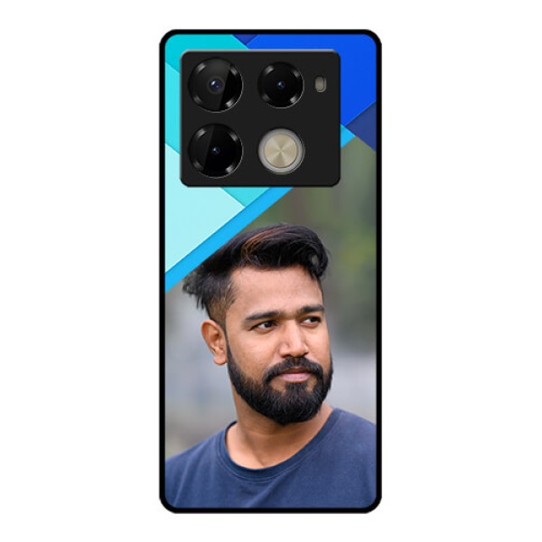 Infinix Note 40 Pro Plus 5G Custom Glass Phone Case - Blue Pattern Design