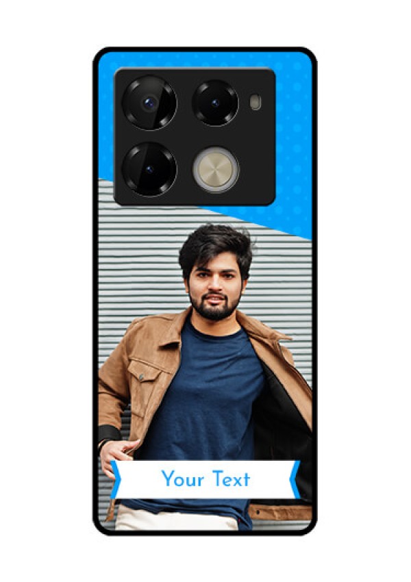 Infinix Note 40 Pro Plus 5G Custom Glass Phone Case - Simple Blue Color Design