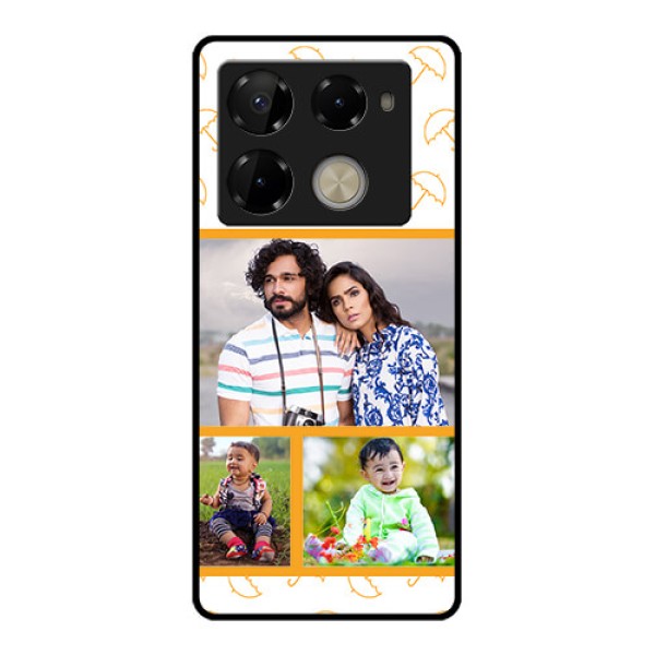 Infinix Note 40 Pro Plus 5G Custom Glass Phone Case - Yellow Pattern Design