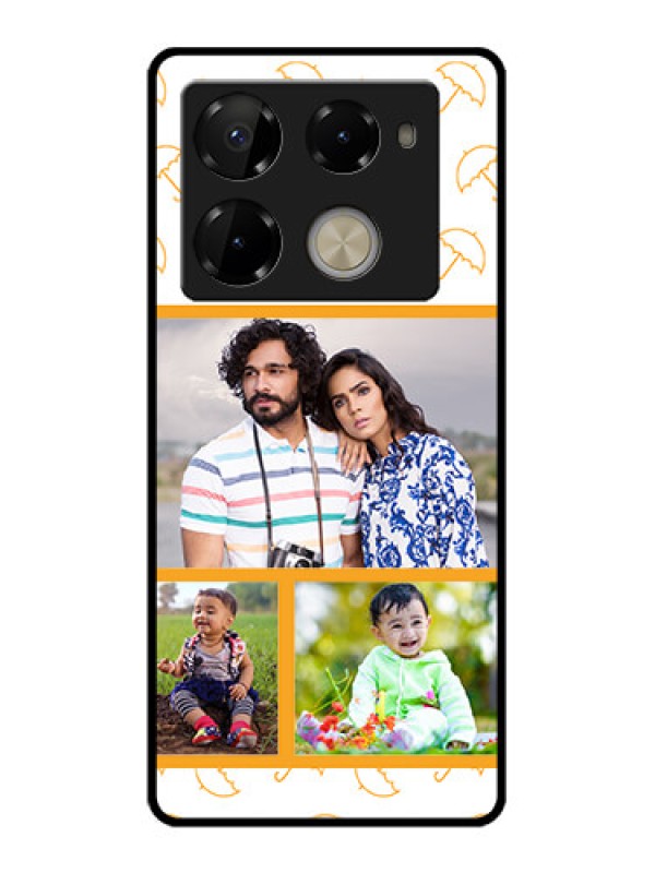 Custom Infinix Note 40 Pro Plus 5G Custom Glass Phone Case - Yellow Pattern Design