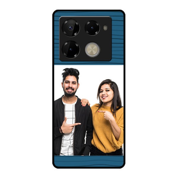 Infinix Note 40 Pro Plus 5G Custom Glass Phone Case - Blue Pattern Cover Design