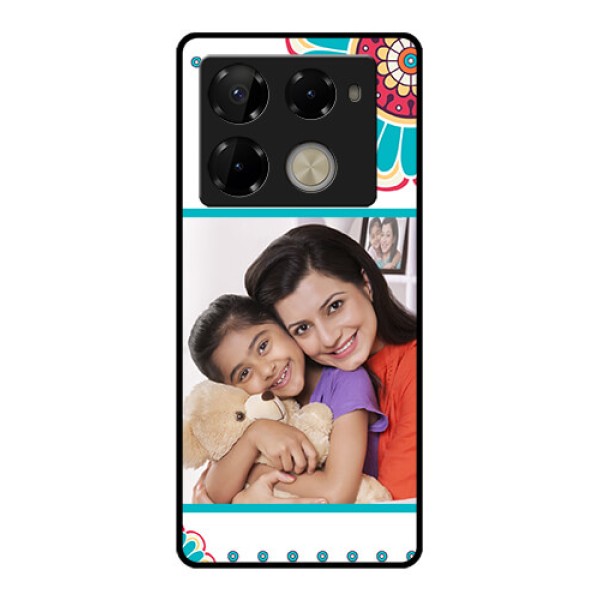 Infinix Note 40 Pro Plus 5G Custom Glass Phone Case - Flower Design