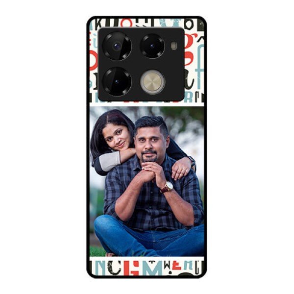Infinix Note 40 Pro Plus 5G Custom Glass Phone Case - Alphabet Design
